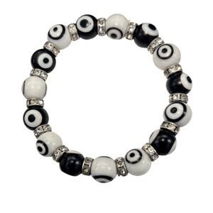 Evil Eye Crystal Stretch Bracelet
